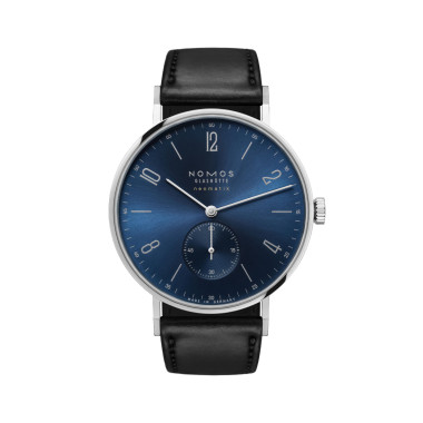         Damen- und Herrenuhr, Automatik, NOMOS Glashütte Tangente neomatik 39 blaugold