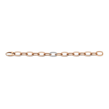         Roségold, Armschmuck, Emil Kraus Candy 220 Armband mit Diamantglied