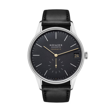         Damen- und Herrenuhr, Automatik, NOMOS Glashütte Orion neomatik 41 Datum new black
