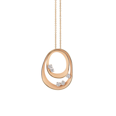         Roségold, Halsschmuck, Cammilli Dune Loops Anhänger mit Halskette
