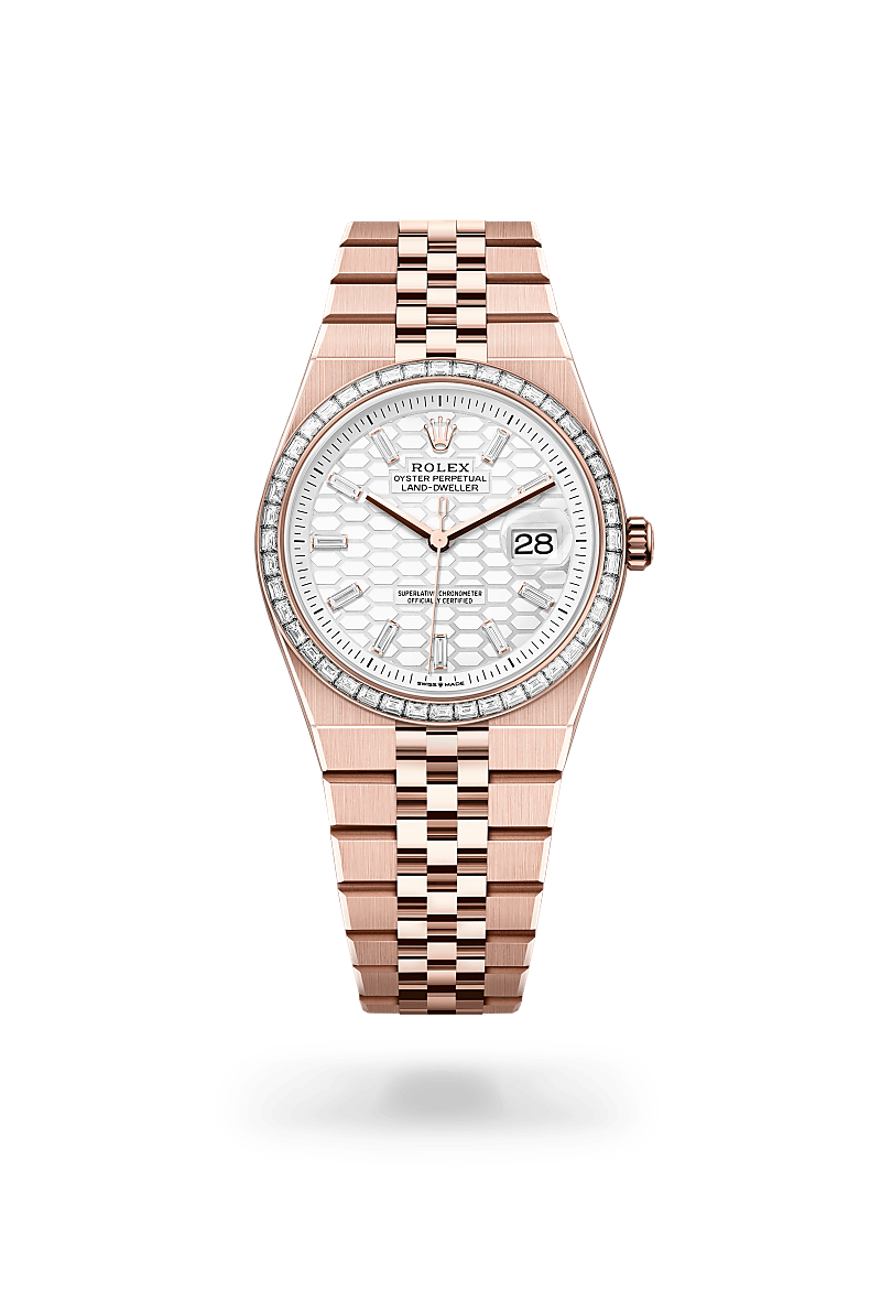 Rolex Land-Dweller 36 M127285TBR-0002 Herrenuhr - Oyster, 36 mm, Everose-Gold mit Diamanten 