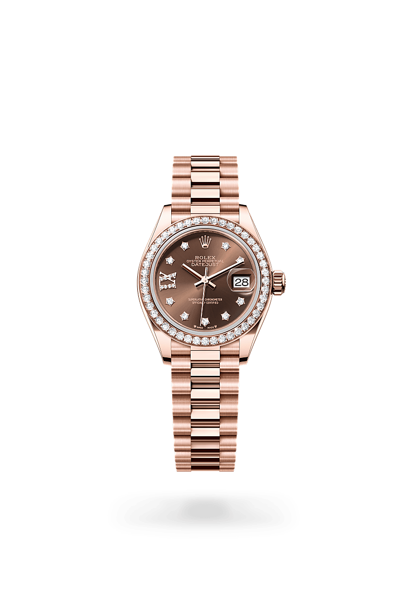 Rolex Lady-Datejust M279135RBR-0001 Herrenuhr - Oyster, 28 mm, Everose-Gold mit Diamanten 